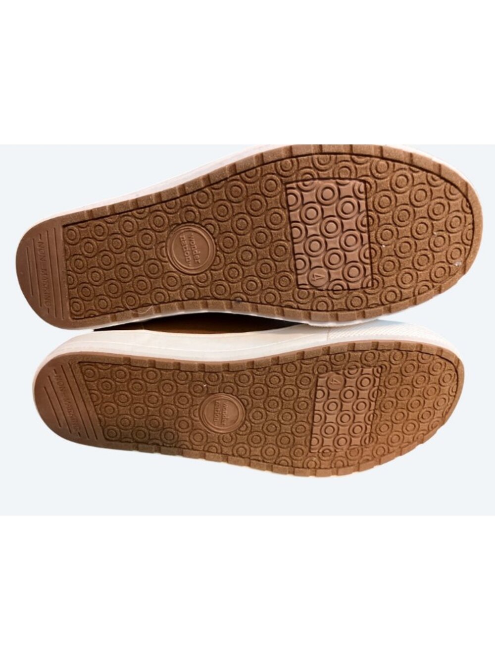 Wonder Nation Kids Brown High-Top Sneakers With Non-Marking Outsole Size Boys 4 - Picture 13 of 14